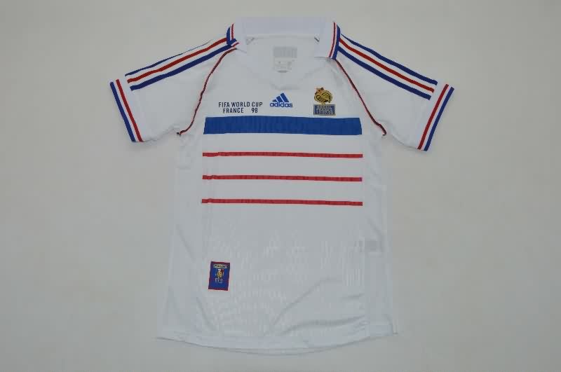 Thailand Quality(AAA) 1998 France Away Retro Soccer Jersey (Player)