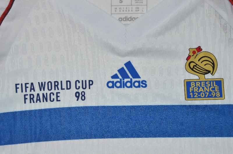 Thailand Quality(AAA) 1998 France Away Retro Soccer Jersey (Player)
