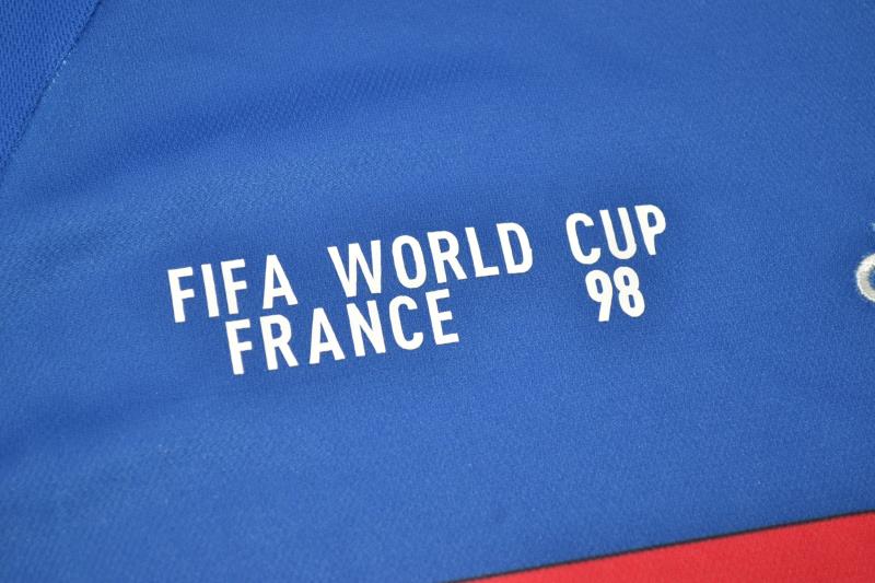 Thailand Quality(AAA) 1998 France Home Retro Soccer Jersey