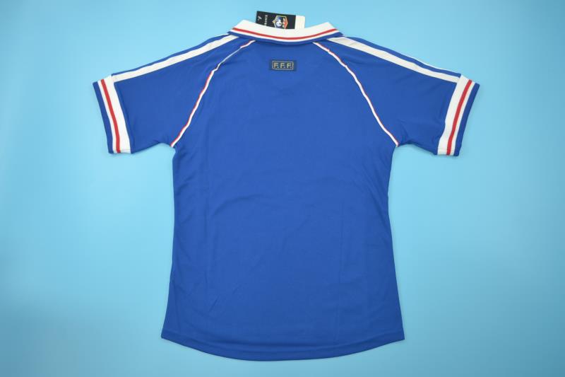 Thailand Quality(AAA) 1998 France Home Retro Soccer Jersey