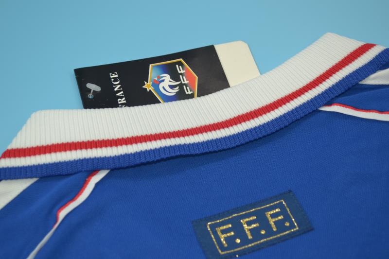 Thailand Quality(AAA) 1998 France Home Retro Soccer Jersey