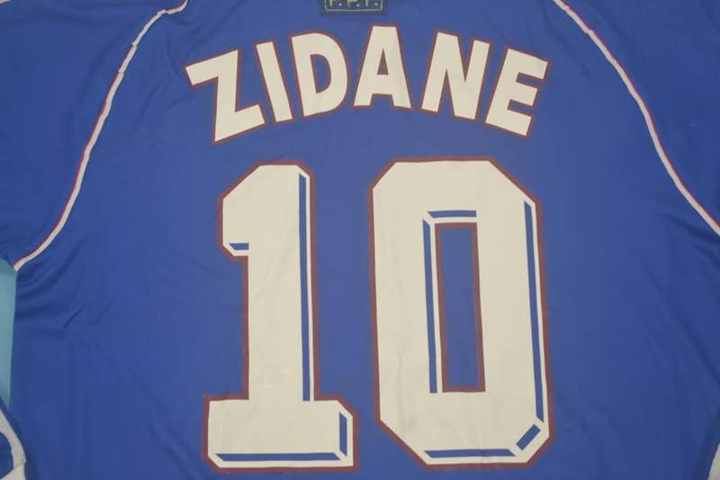 Thailand Quality(AAA) 1998 France Home Retro Soccer Jersey(L/S)