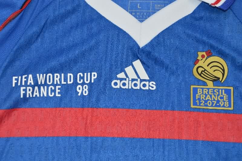 Thailand Quality(AAA) 1998 France Home Retro Soccer Jersey (Player)