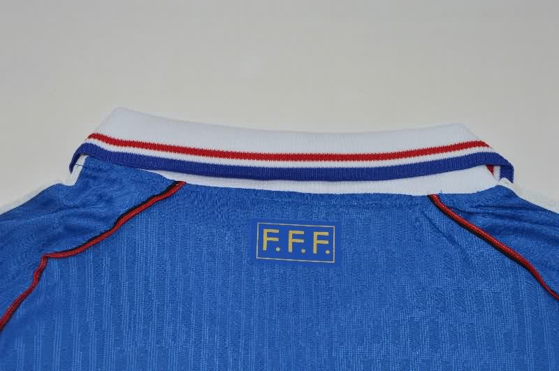 Thailand Quality(AAA) 1998 France Home Retro Soccer Jersey (Player)
