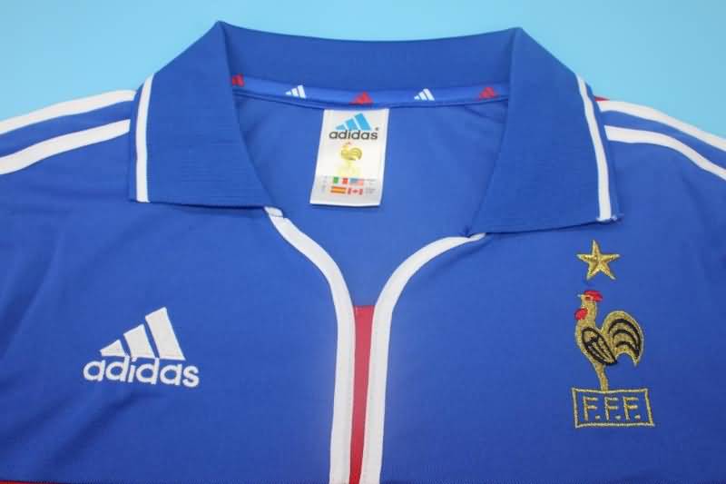 Thailand Quality(AAA) 2000 France Home Retro Soccer Jersey