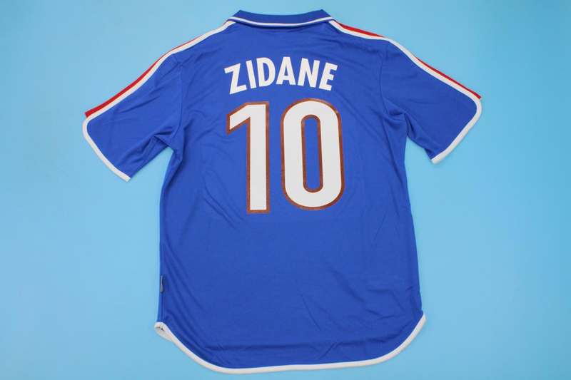 Thailand Quality(AAA) 2000 France Home Retro Soccer Jersey