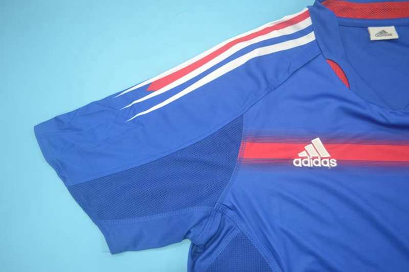 Thailand Quality(AAA) 2004 France Home Retro Soccer Jersey