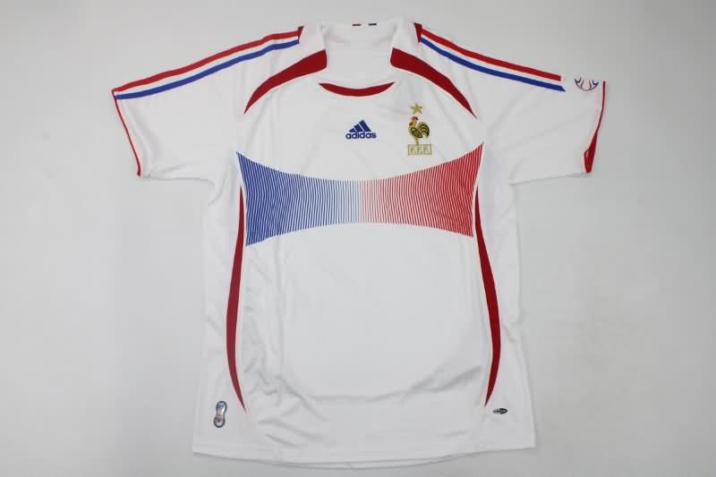 Thailand Quality(AAA) 2006 France Away Retro Soccer Jersey