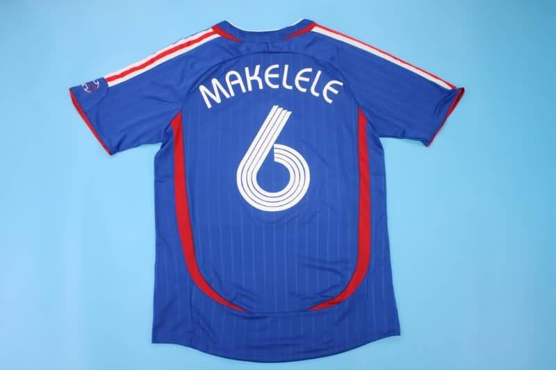 Thailand Quality(AAA) 2006 France Home Retro Soccer Jersey