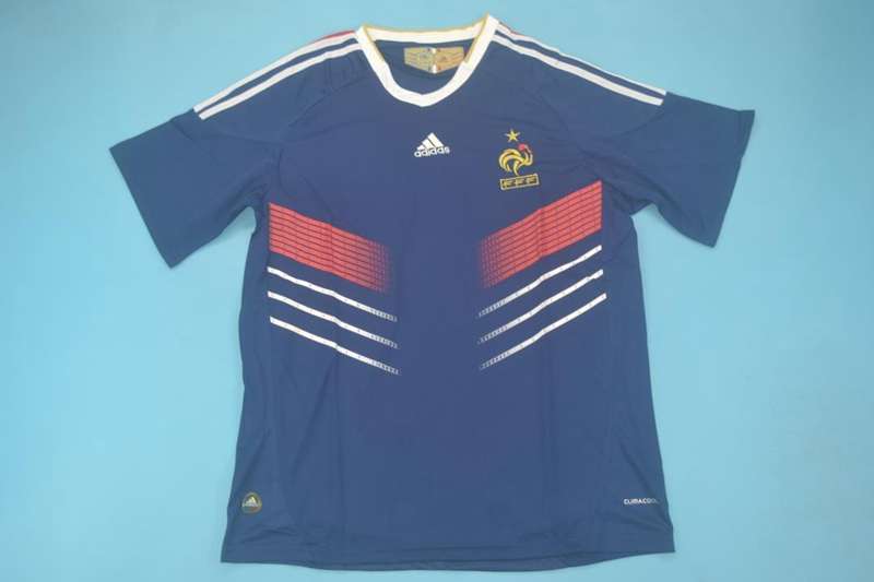 Thailand Quality(AAA) 2010 France Home Retro Soccer Jersey