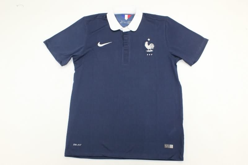 Thailand Quality(AAA) 2014 France Home Retro Soccer Jersey