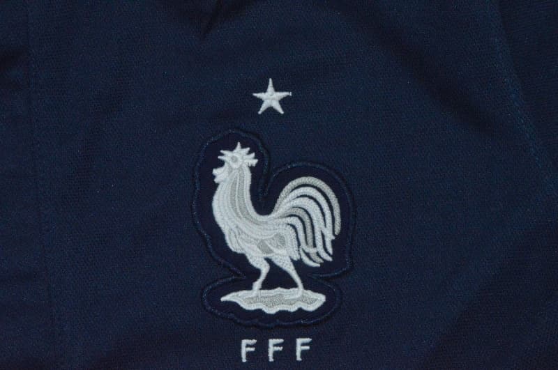 Thailand Quality(AAA) 2014 France Home Retro Long Sleeve Soccer Jersey