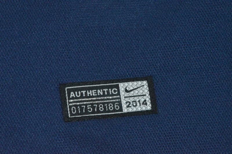 Thailand Quality(AAA) 2014 France Home Retro Long Sleeve Soccer Jersey