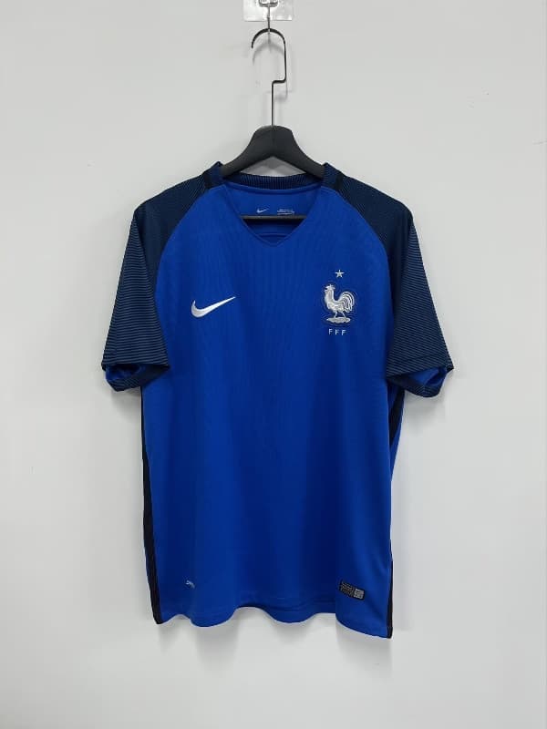 Thailand Quality(AAA) 2016 France Home Retro Soccer Jersey
