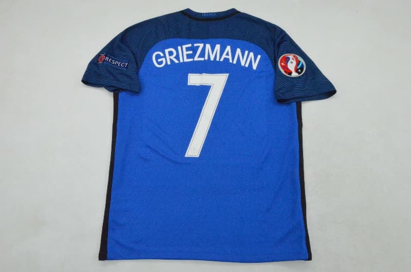 Thailand Quality(AAA) 2016 France Home Retro Soccer Jersey