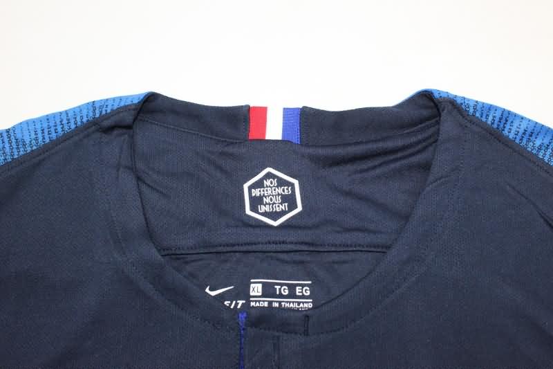 Thailand Quality(AAA) 2018 France Home Long Sleeve Retro Soccer Jersey