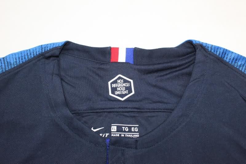 Thailand Quality(AAA) 2018 France Home Long Sleeve Retro Soccer Jersey