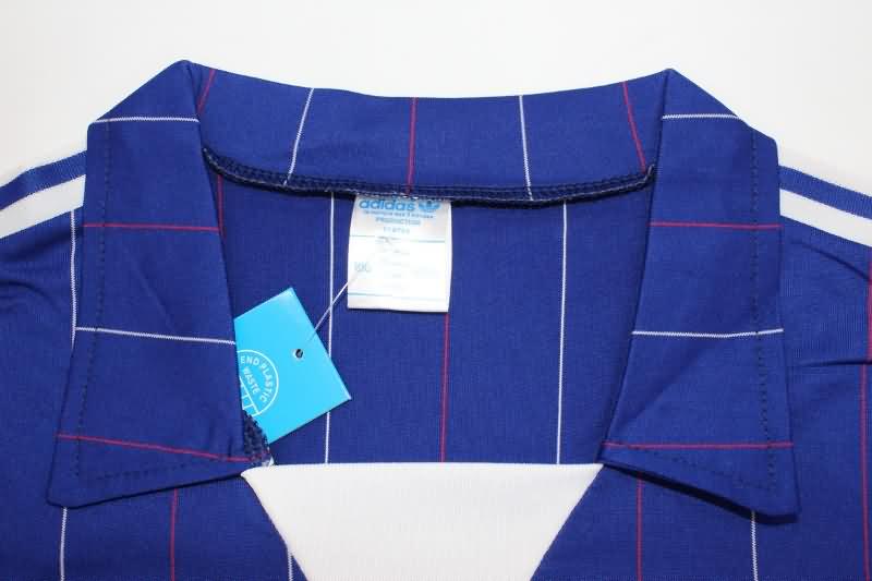 Thailand Quality(AAA) 1980/82 France Home Long Sleeve Retro Soccer Jersey