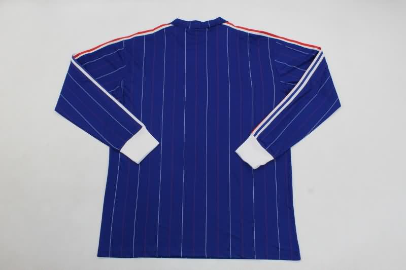 Thailand Quality(AAA) 1980/82 France Home Long Sleeve Retro Soccer Jersey