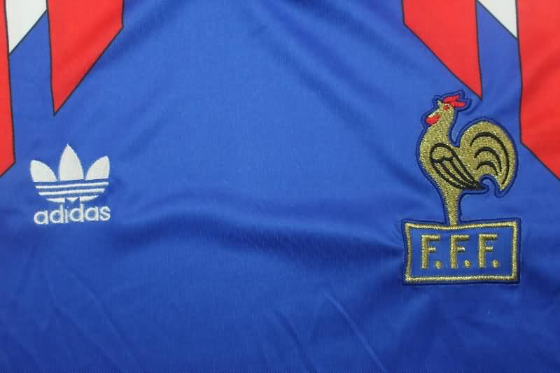 Thailand Quality(AAA) 1990/92 France Home Retro Soccer Jersey