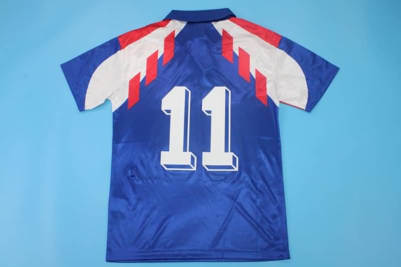 Thailand Quality(AAA) 1990/92 France Home Retro Soccer Jersey