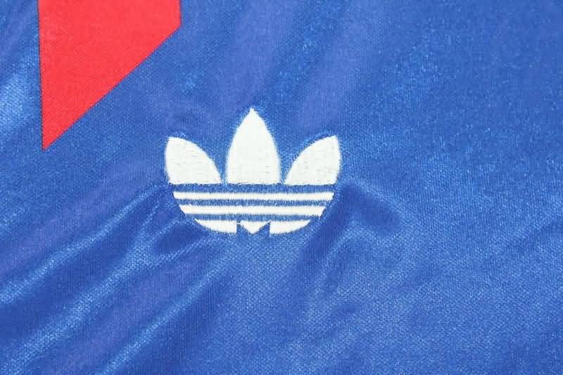 Thailand Quality(AAA) 1990/92 France Home Long Sleeve Retro Soccer Jersey