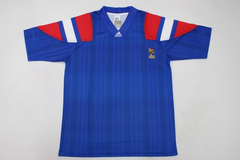 Thailand Quality(AAA) 1992/94 France Home Retro Soccer Jersey