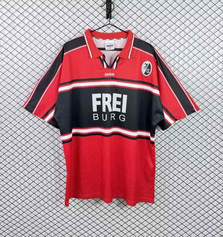 Thailand Quality(AAA) 2000/01 Freiburg Home Retro Soccer Jersey Thailand Quality(AAA) 2000/01 Freiburg Home Retro Soccer Jersey