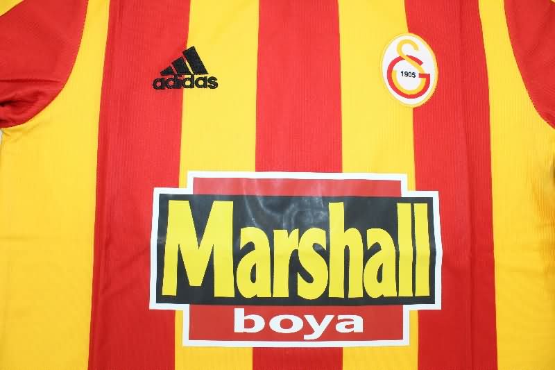 Thailand Quality(AAA) 1999/00 Galatasaray Home Long Sleeve Retro Soccer Jersey