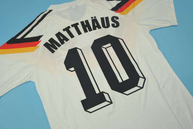 Thailand Quality(AAA) 1990 Germany Home Retro Soccer Jersey