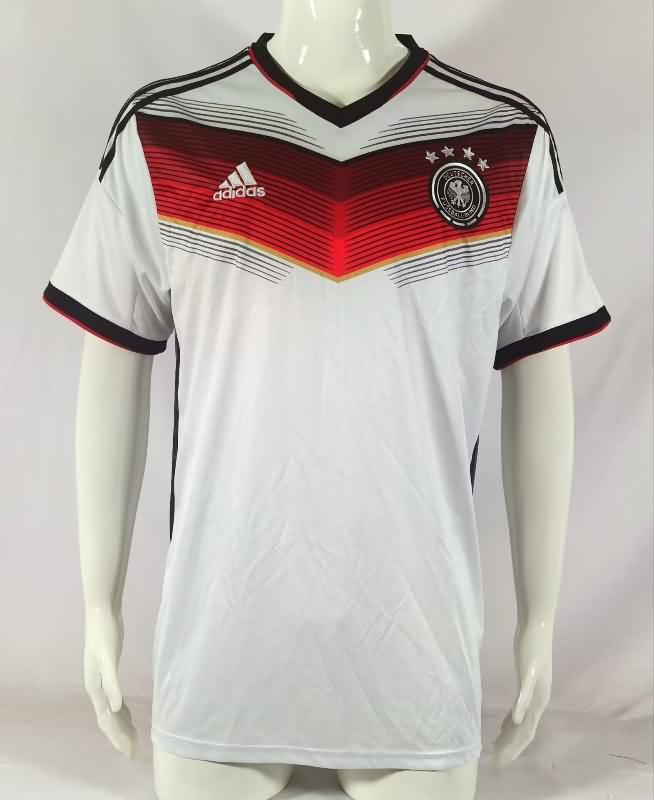 Thailand Quality(AAA) 2014 Germany Home Retro Soccer Jersey 4 Stars