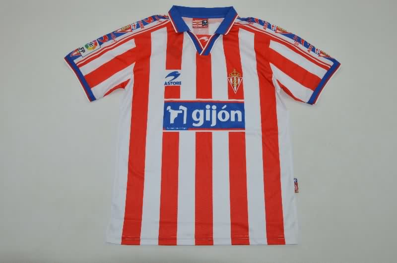 Thailand Quality(AAA) 1999/00 Gijon Home Retro Soccer Jersey