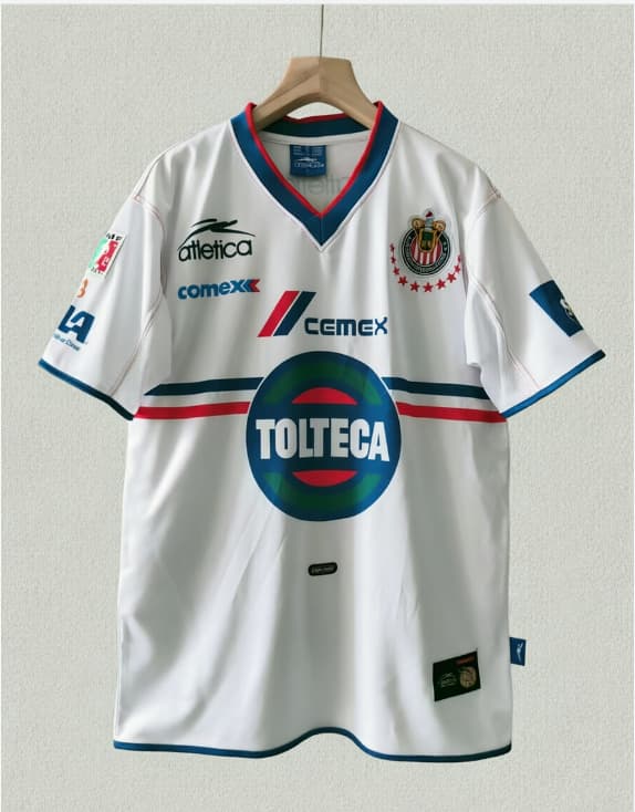 Thailand Quality(AAA) 2001/02 Guadalajara Away Retro Soccer Jersey
