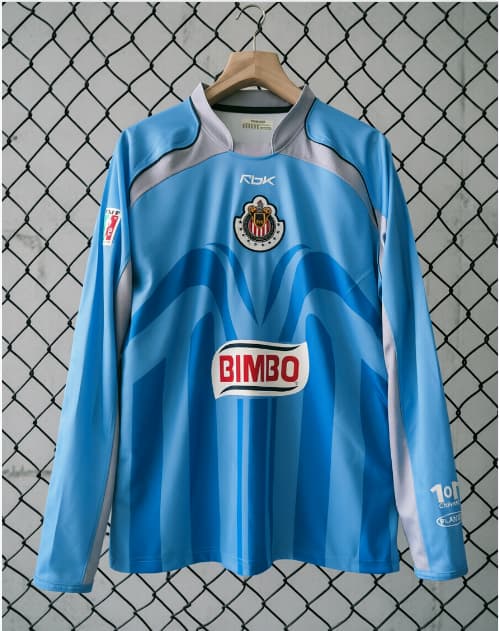 Thailand Quality(AAA) 2006/07 Guadalajara Goalkeeper Blue Long Sleeve Retro Soccer Jersey