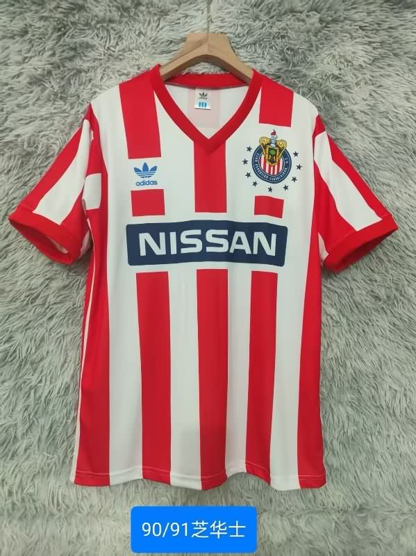 Thailand Quality(AAA) 1990/91 Guadalajara Home Retro Soccer Jersey