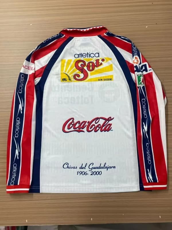 Thailand Quality(AAA) 1999/00 Guadalajara Away Retro Long Sleeve Soccer Jersey