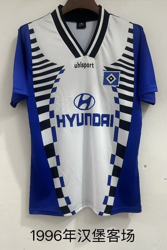 Thailand Quality(AAA) 1996/97 Hamburger SV Away Retro Soccer Jersey