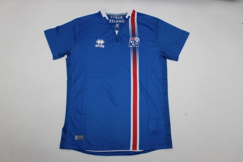 Thailand Quality(AAA) 2016 Iceland Home Retro Soccer Jersey