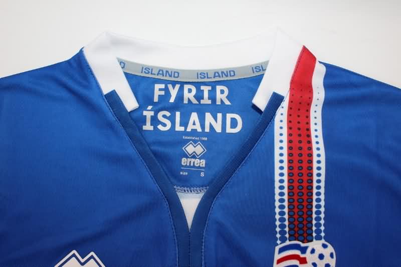 Thailand Quality(AAA) 2016 Iceland Home Retro Soccer Jersey
