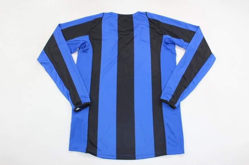 Thailand Quality(AAA) 2004/05 Inter Milan Home Retro Long Sleeve Soccer Jersey