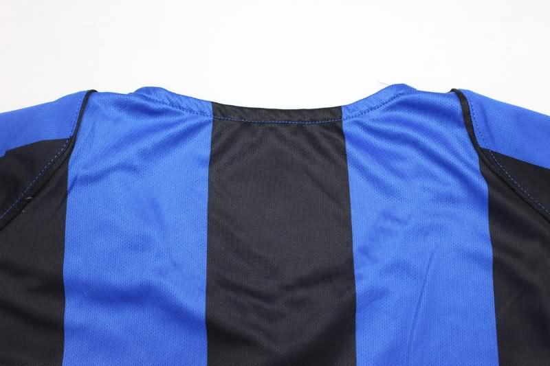 Thailand Quality(AAA) 2004/05 Inter Milan Home Retro Long Sleeve Soccer Jersey