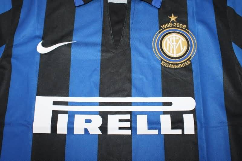 Thailand Quality(AAA) 2007/08 Inter Milan Home Retro Soccer Jersey