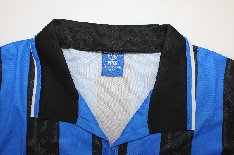 Thailand Quality(AAA) 1996/97 Inter Milan Home Long Sleeve Retro Soccer Jersey