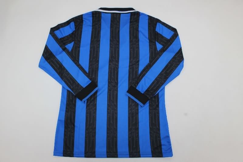 Thailand Quality(AAA) 1996/97 Inter Milan Home Long Sleeve Retro Soccer Jersey