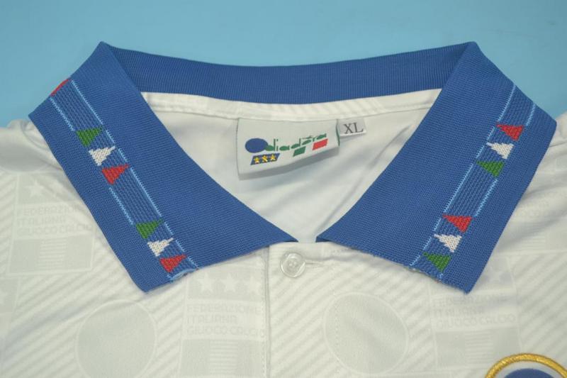 Thailand Quality(AAA) 1994 Italy Away Retro soccer Jersey