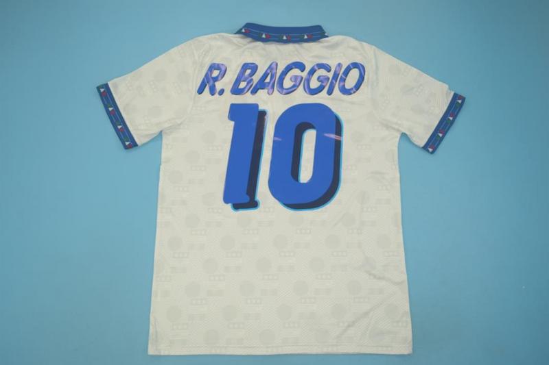 Thailand Quality(AAA) 1994 Italy Away Retro soccer Jersey