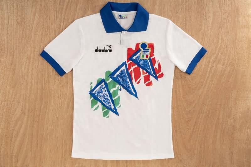 Thailand Quality(AAA) 1994 Italy White Retro Soccer Jersey
