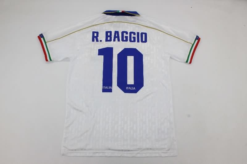 Thailand Quality(AAA) 1995 Italy Away Retro Soccer Jersey