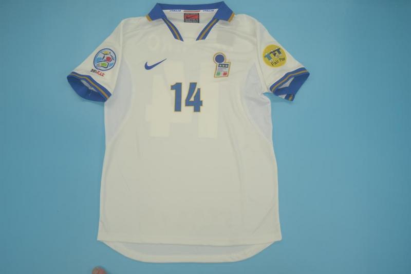 Thailand Quality(AAA) 1996 Italy Away Retro soccer Jersey