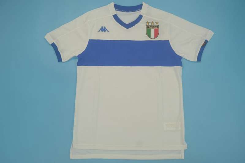 Thailand Quality(AAA) 1998/00 Italy Away Retro soccer Jersey